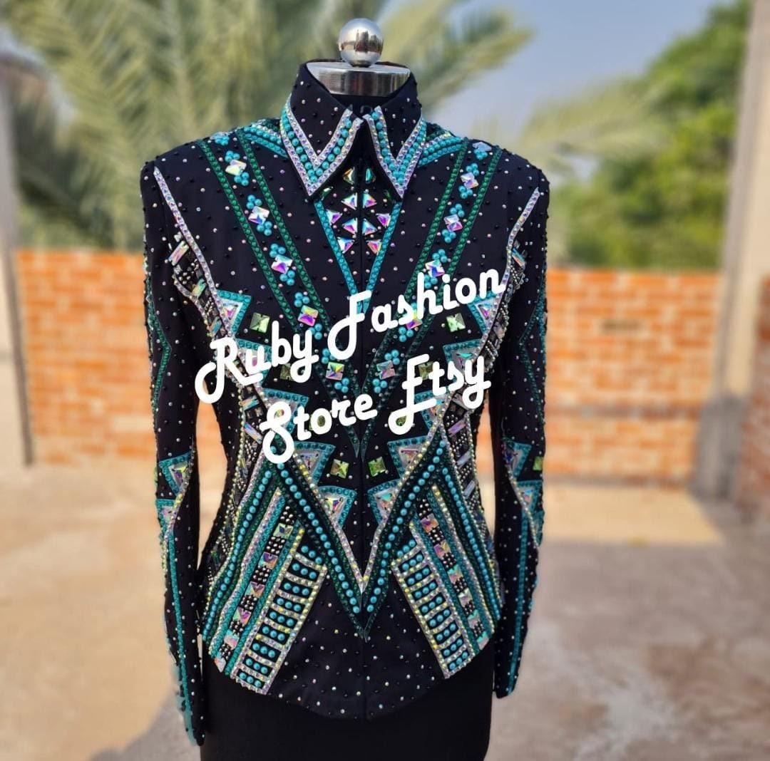 Western Custom Rodeo Queen Showmanship Horsemanship Women Rail Show ...