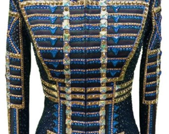 Western Custom Rodeo Queen Showmanship jacket With real glass embellishments