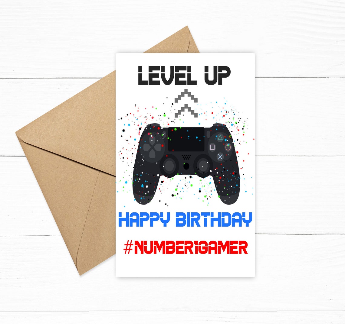 Gamer Birthday Card Ps4 Birthday Card Xbox Birthday Card - Etsy