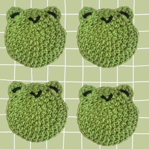 Happy Frog Crochet Coasters