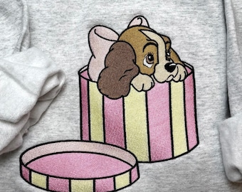 Embroidered Lady and the Tramp Sweatshirt, Disney.