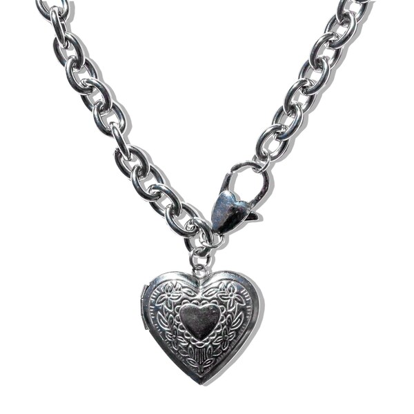 Heart Locket Necklace Etsy