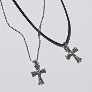 Silver niki Silver Cross Necklace - Etsy