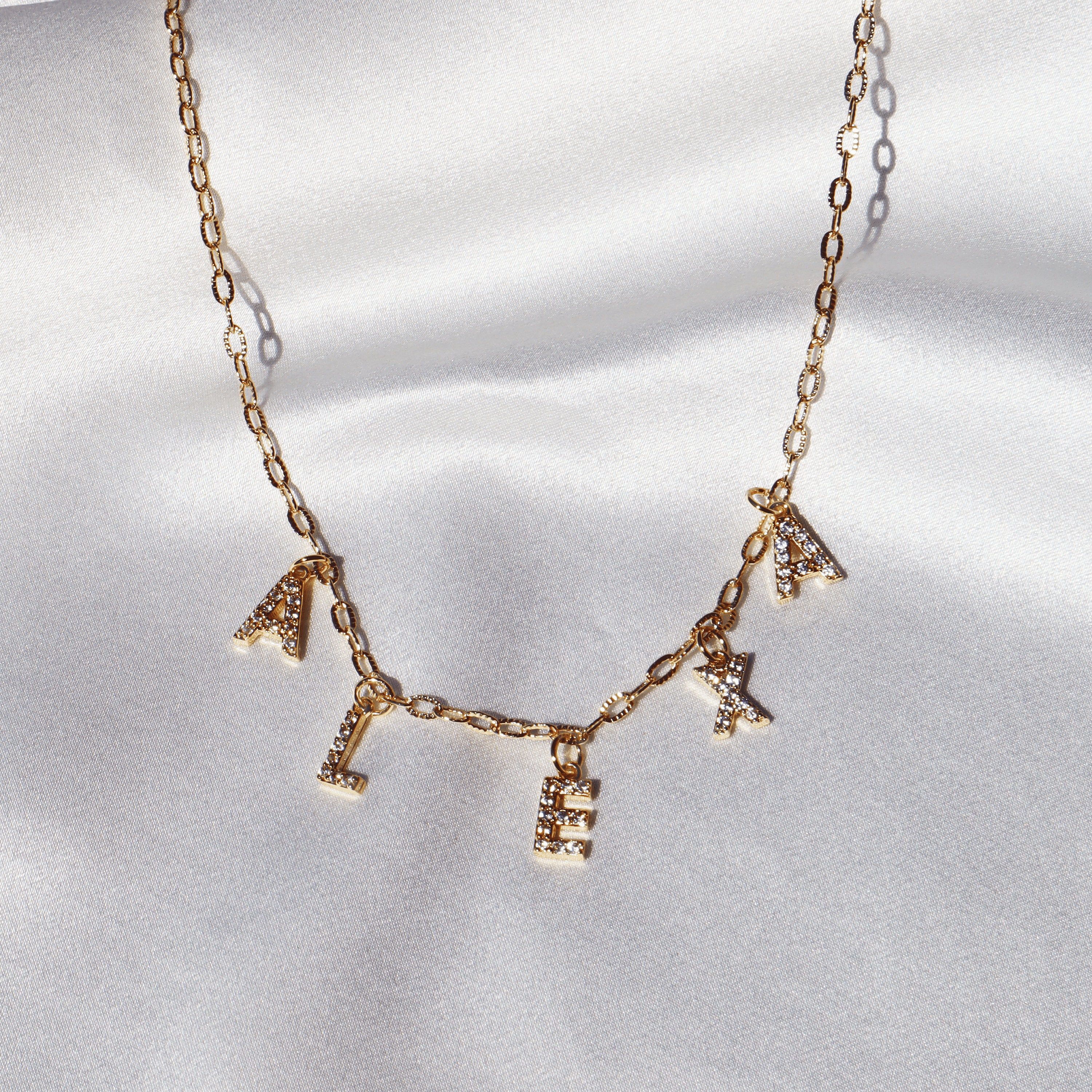 Custom star sale crossed lovers necklace