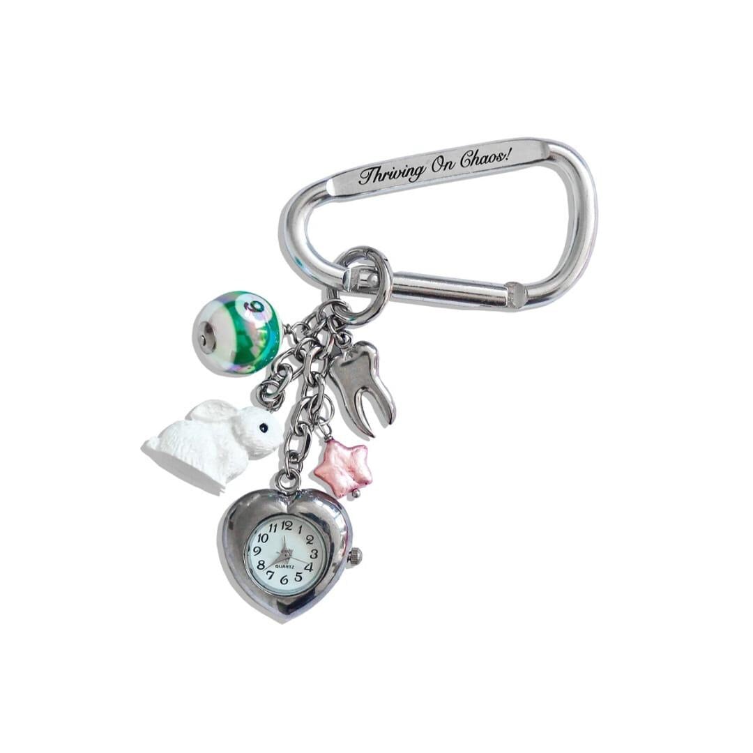 Y2K Watch Bag Accessory, Colorful Dice Keychain, Cute Bag