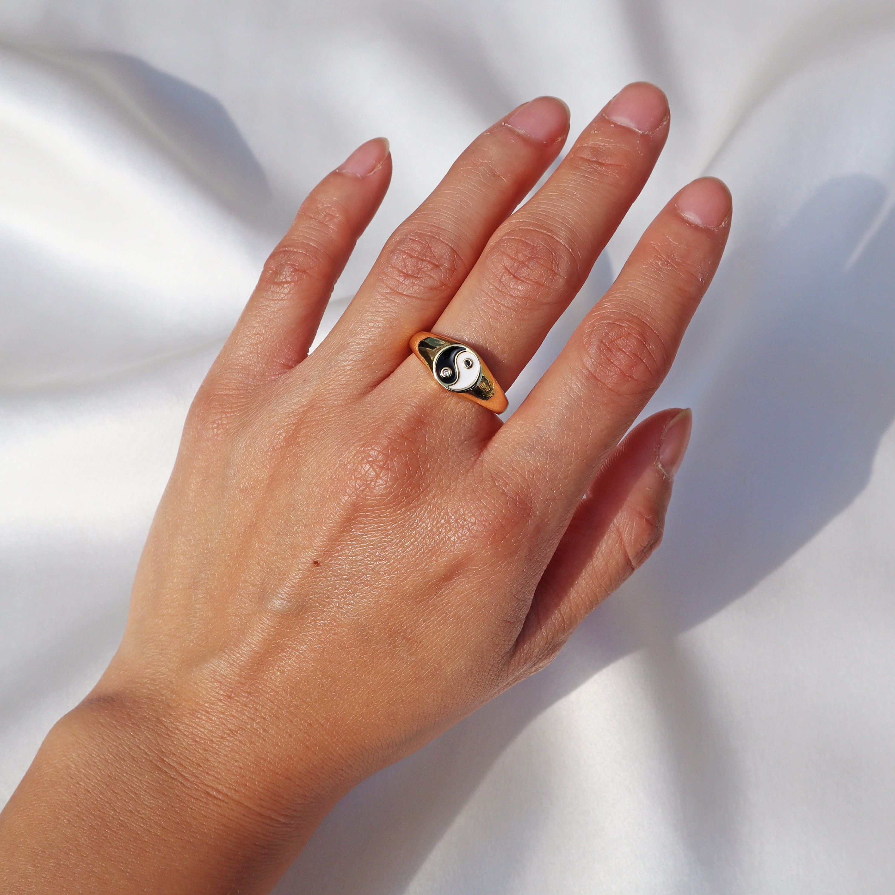 Yin yang signet ring clearance