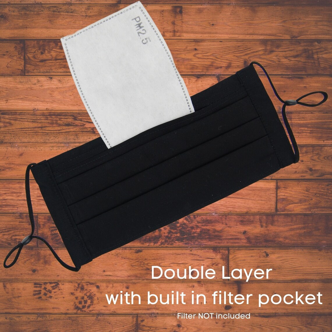 Black Face Mask UK Face Mask With Nosewire Black Adjustable Etsy UK