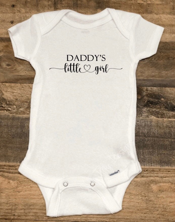 Customized Daddy's Little Girl Onesie® Personalized Etsy