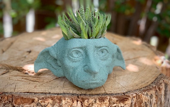 House Elf planter, House Elf inspired Planter, Dobby Fan art, Dobby inspired planter