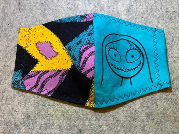 NBC: Sally mask, Sally Face mask, Nightmare before Christmas Mask ,Jack Skellington facemask, Jack Skellington gift, NBC