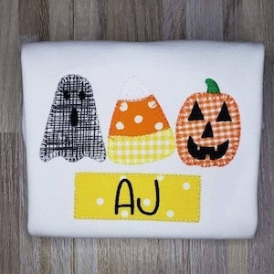 Boys Halloween shirt, Embroidered Halloween shirt, Halloween Applique shirt, Personalized Halloween shirt