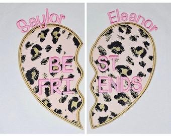 Best Friends Shirt, BFF matching outfits, Girls Custom Heart shirt for friends, kids best friends gift, matching friends shirts