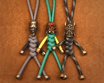 Lanyard per coltello, lanyard personalizzato, squisito e sorprendente lanyard in paracord 550 con perlina per coltello