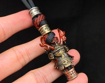 Custom Lanyard Keychain,550 Paracord Keychain with Brass Bead,Exquisite and Amazing Paracord Lanyard