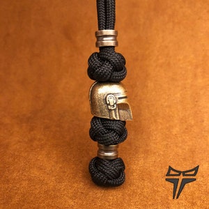Custom Paracord Knife Lanyard with Copper Bead for Tactical Gear,Father's Day gift with Brass Charm, 250th Anniversary image 3