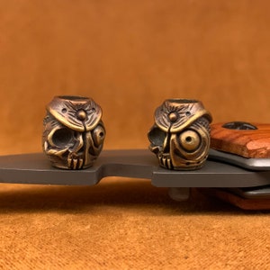 Custom Knife Bead,Knife Lanyard Making Supplies,Brass Bead,Exquisite and Amazing Copper Charms,EDC Bead