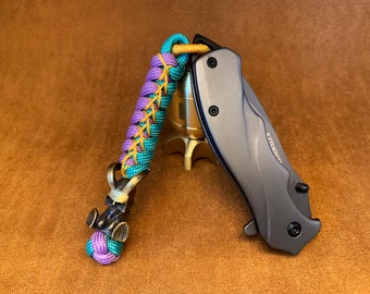 Custom Paracord Keychain Lanyard with Copper Bead