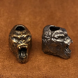 Brass Bead Chimpanzee,Exquisite and Amazing Brass Charms,Tribal Charms,Knife Lanyard(EDC Bead)Knife bead