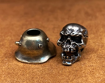 Perle de Landyard de Couteau en Titane, Perle de paracorde, Pendentif EDC extérieur pour Couteau/Cordon de Parachute/Lampe De Poche/Porte-clés/ Bracelet/Collier