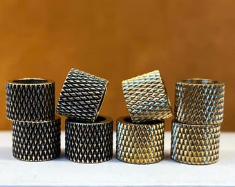 2 Pack Solid Brass Bead,Copper Tribal Charms,EDC Bead