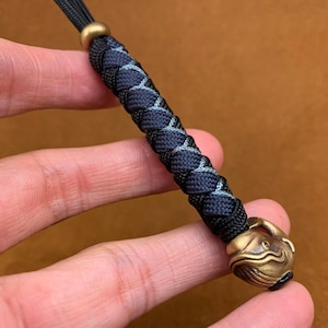 Custom Lanyard Keychain&quot;Whale&quot;,550 Paracord Keychain with Beads,Exquisite and Amazing Paracord Lanyard,EDC Keychain