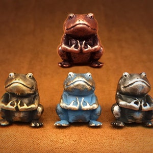 Brass Bead&quot;Egyptian Frog&quot;,Handmade Knife Lanyard Bead,Knife Bead,Exquisite and Amazing Copper Charms,EDC Bead,Gift for Him.