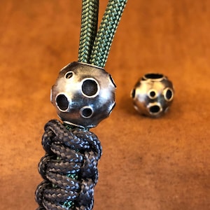 Brass Bead Moon,EDC Bead for Knife Lanyard,Exquisite and Amazing Paracord Brass Bead