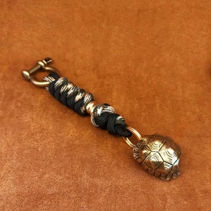 Lanyard Bead&quot;Bell&quot;,Handmade Exquisite and Amazing Brass Charms,Knife Bead,Brass Bead(EDC Bead)