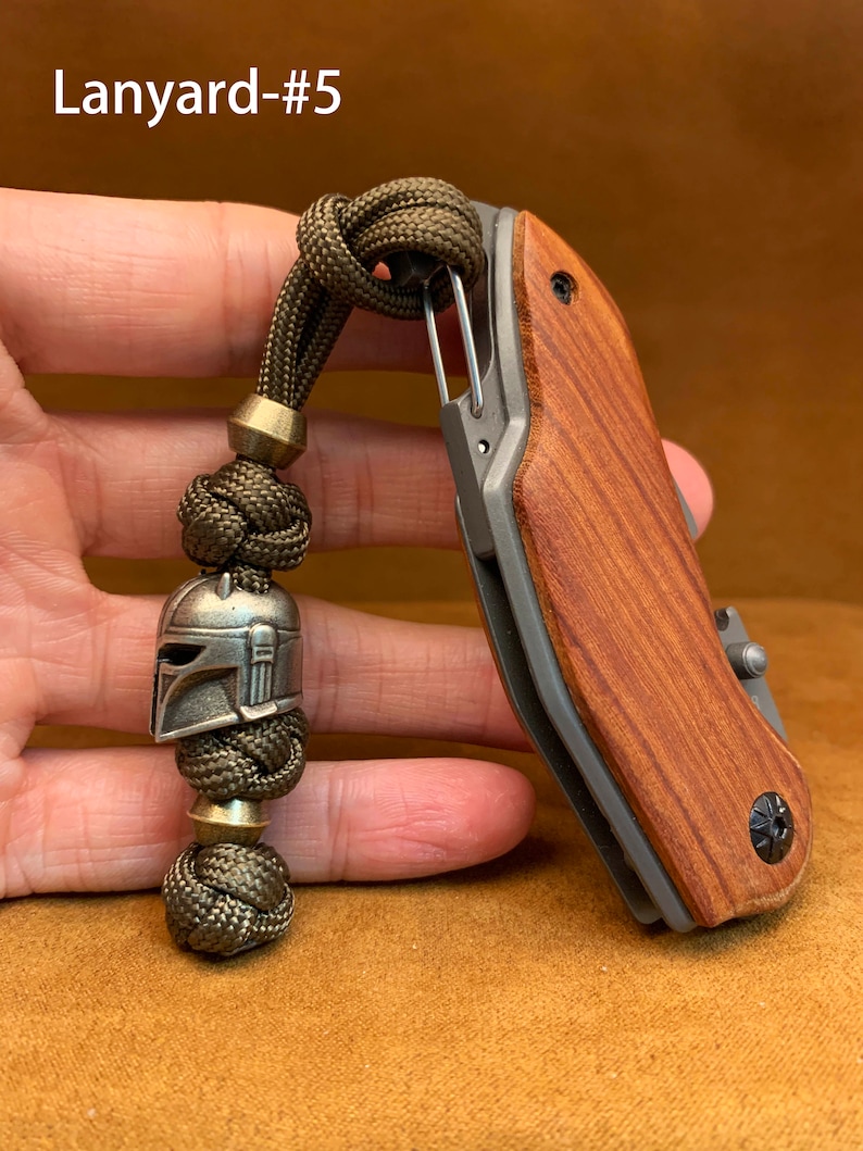 Custom Paracord Knife Lanyard with Copper Bead for Tactical Gear,Father's Day gift with Brass Charm, 250th Anniversary Lanyard-#5