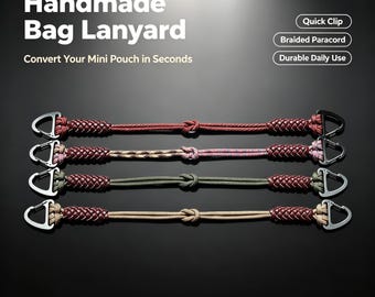 Handmade Bag Strap Conversion for Mom Mini Pouch, Woven European Leather Charm