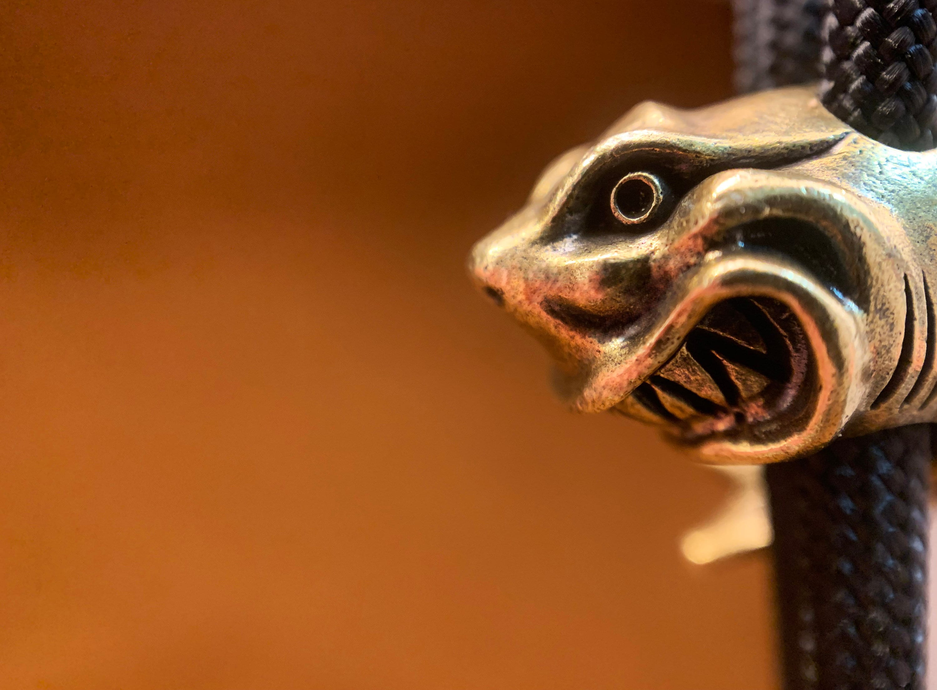 EDC Knife Bead "Shark",Knife Lanyard Making Supplies,Brass Bead,Exquisite and Amazing Copper Charms,EDC Bead