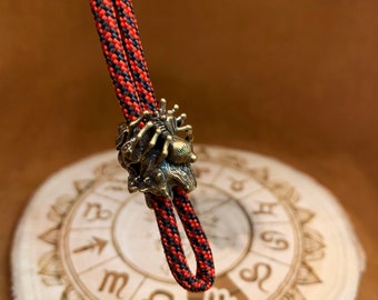 Solid Metal Paracord Bead | Durable Lanyard Bead for Outdoor Use（Spider）