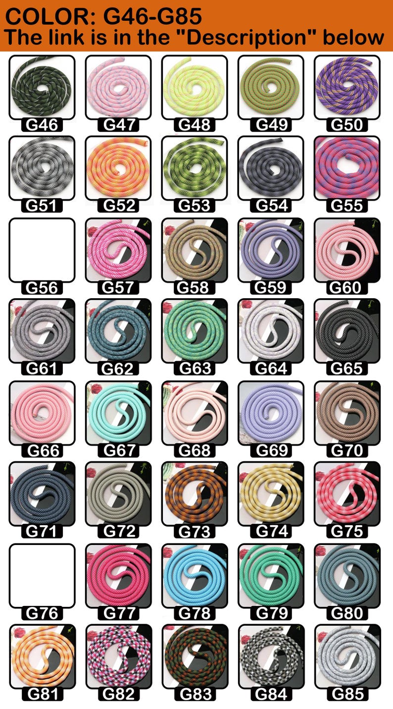 G46 Color 10 Ft Strong Parachute Cord, DIY Craft Rope - Etsy