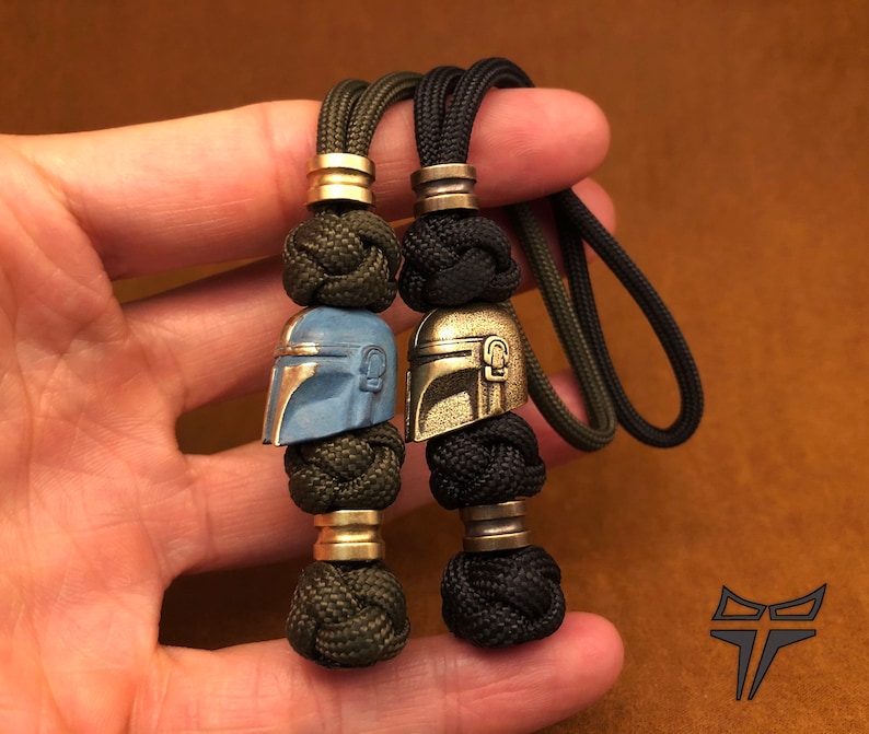 Custom Paracord Knife Lanyard with Copper Bead for Tactical Gear,Father's Day gift with Brass Charm, 250th Anniversary image 1