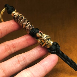 Knife Lanyard Keychain,Custom Lanyard,550 Paracord Keychain with Beads,Exquisite and Amazing Paracord Lanyard,Keychain,Gift