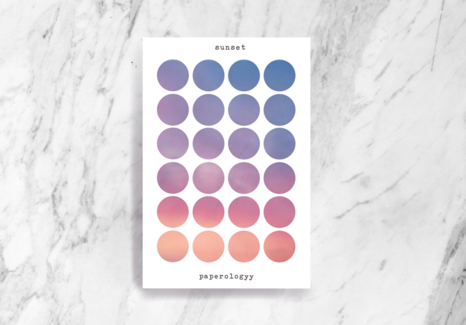Circle Sticker Sheet Small Round Sticker for Planner or | Etsy Canada