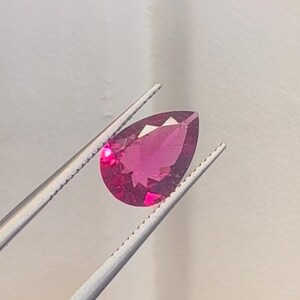 Top Grade Natural Ruby Lite Pink Tourmaline Beautiful Pear shape Faceted Stone Loose Gemstone Jewellery And Ring Making Size- 10x6.5x3.3mm.