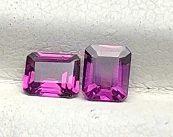 AAA+ Natural Rhodolite Purple Garnet Pair Shape Octagon for Making Jewelry Loos Gemstone Size-4X5mm