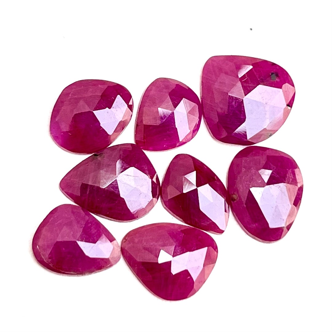 Ruby Lot 8 Mozambique Ruby Rose Cut Gemstones: 16.50 Cts Loose Ruby Lot - Etsy