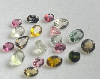 AAA Tourmaline Gemstone: Mixed Shape Faceted Cut, 5-8mm