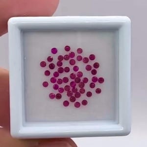 AAA Quality Natural Ruby Round Cut Loose Gemstone (1MM, 2MM)