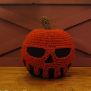 Poison apple plush, plush apple amigurumi