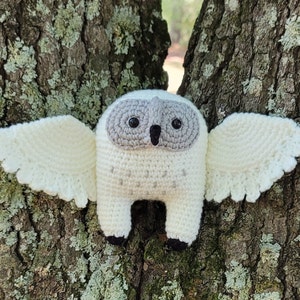 white owl, owl plush, snowy owl