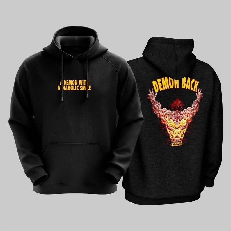 Baki Demon Back Hoodie, Baki Demon Back Sweatshirt Etsy Australia