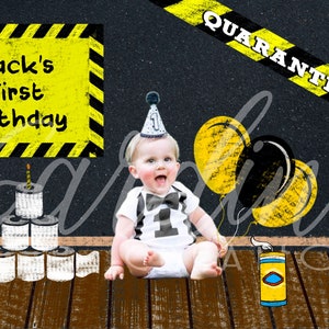 Overlay Quarantine Birthday Sidewalk Chalk Art
