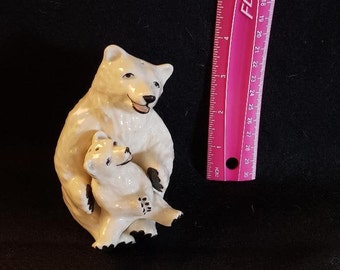 Ceramics Arts Mama and Cub Polar Bear Shakers