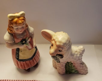 Mary and Lamb Salt & Pepper Shakers