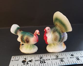 Rooster Turkey & Hen Salt and Pepper Shakers