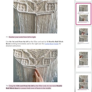 Macrame Wall Hanging Pattern PDF, DIY Macrame Tutorial With Step by ...