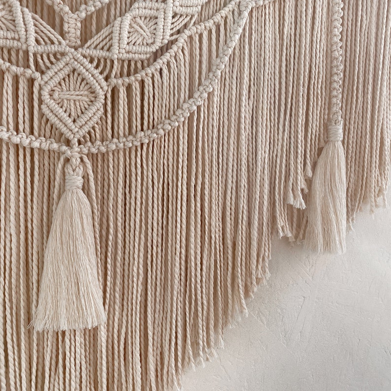 Large Macrame Wall Hanging Pattern PDF, Detailed Step by Step Photos, Easy Beginner Macrame Tutorial, DIY Instructions, Free Knot Guide image 8
